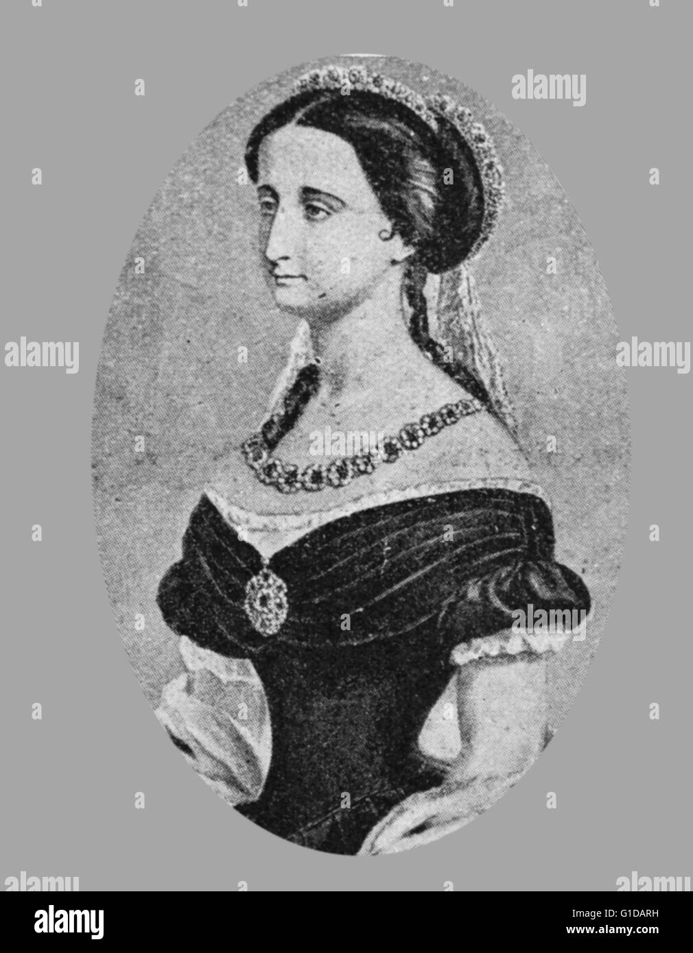 Imperatrice Eugenie, una contessa spagnola e moglie di Napoleone III. Nel 1852 suo marito è stato proclamato come Re di Francia. Foto Stock