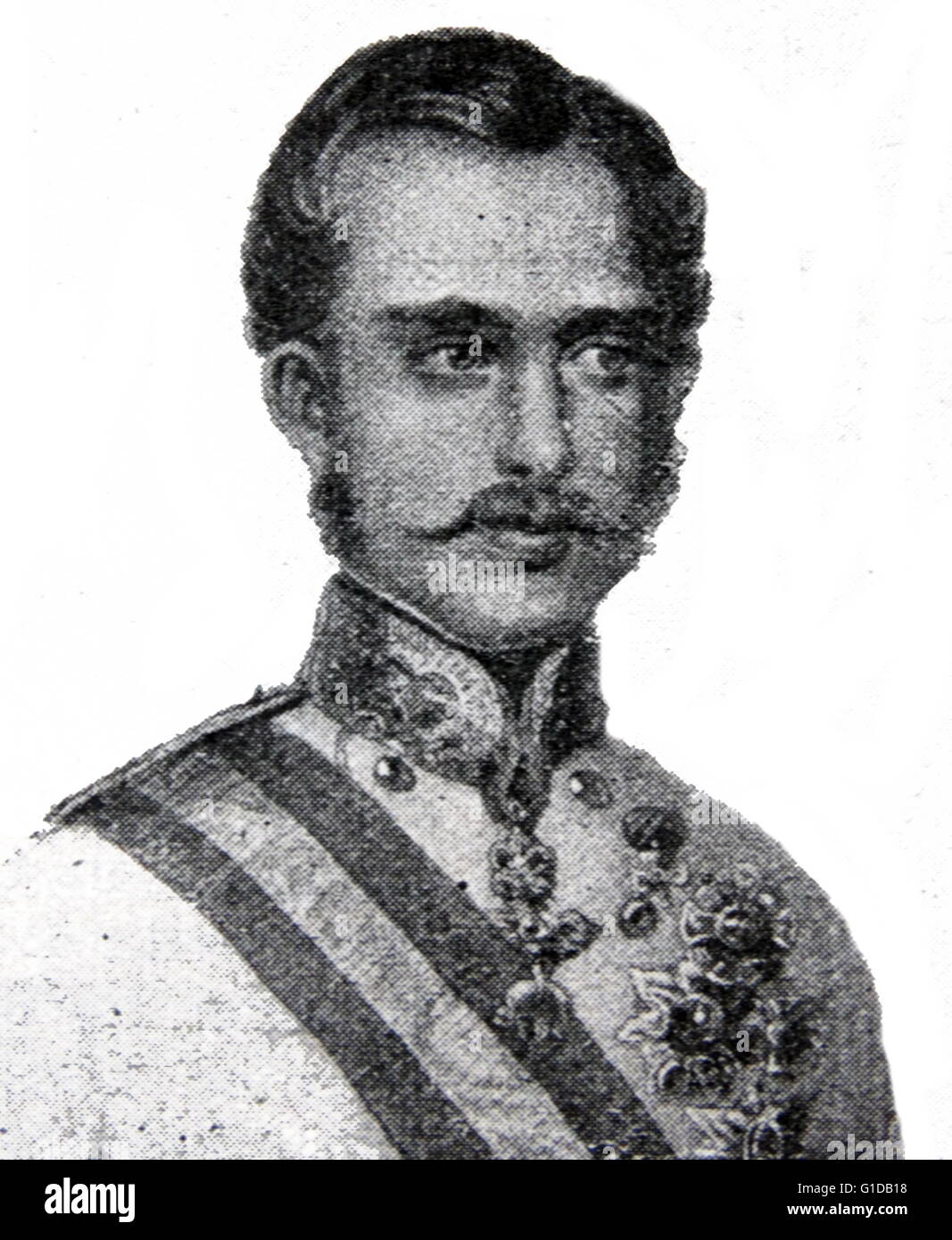 Francesco Giuseppe I. Egli divenne Imperatore d'Austria nel 1848, il successore di suo zio Ferdinando I che fu costretto ad abdicare. Foto Stock