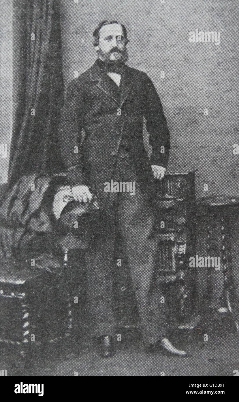 Ritratto di Christian agosto II, duca di Schleswig-Holstein-Sonderburg-Augustenburg (1798-1869) Foto Stock