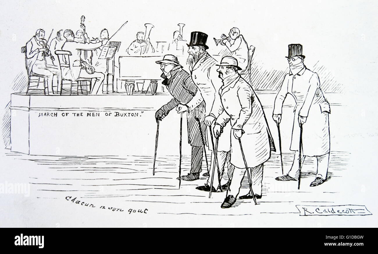 Graphic by Randolph Caldecott (1846-1886) un artista britannico e illustrator. Datata del XIX secolo Foto Stock