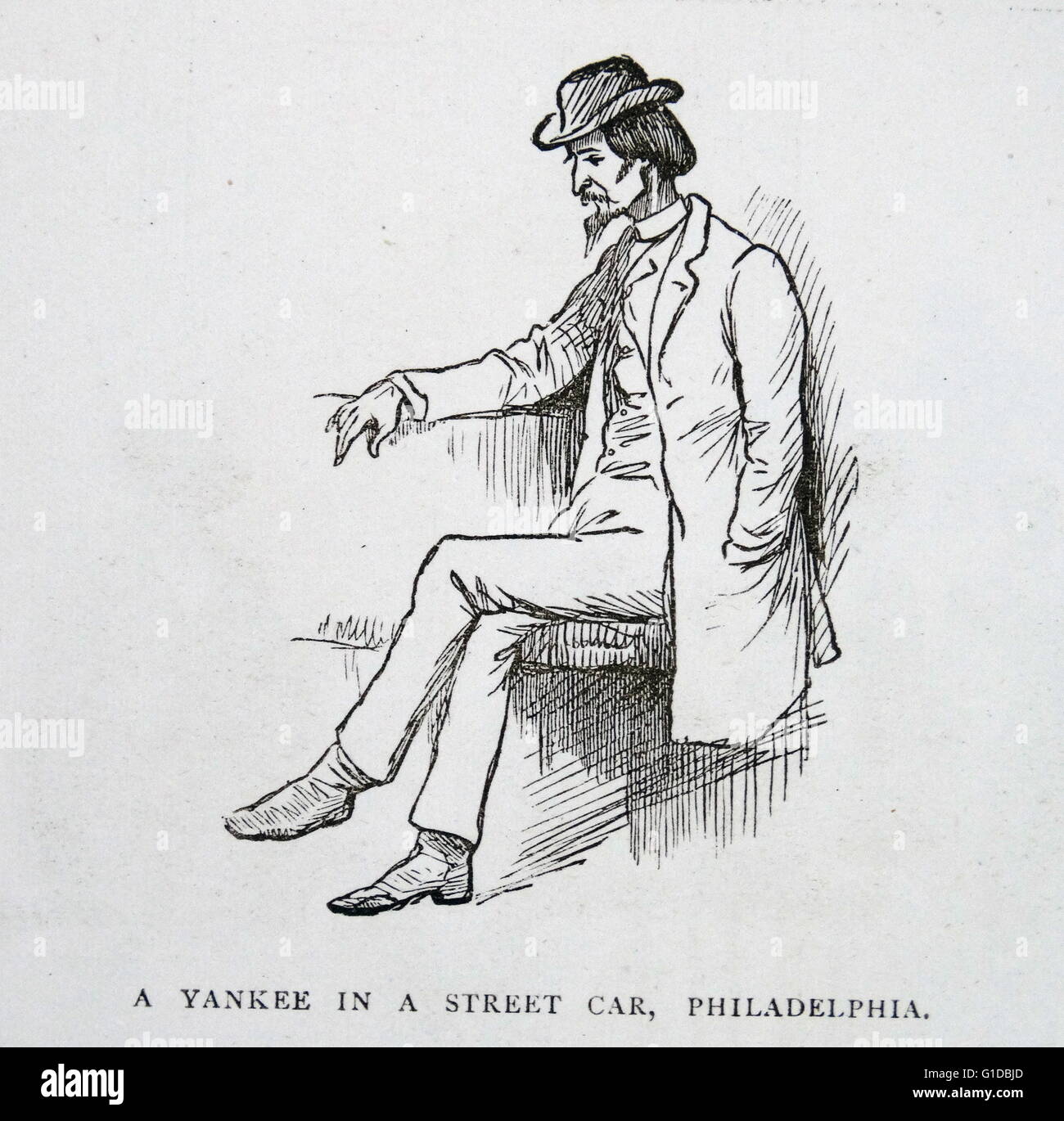 Graphic by Randolph Caldecott (1846-1886) un artista britannico e illustrator. Datata del XIX secolo Foto Stock