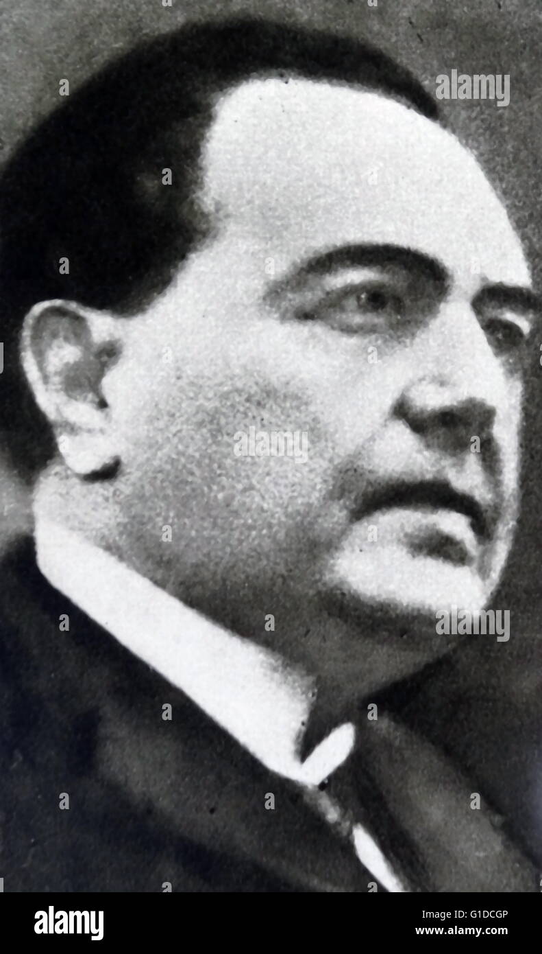 Juan Hipólito del Sagrado Corazón de Jesús Yrigoyen Alem (Luglio 12, 1852 - luglio 3, 1933) era stato per due volte presidente dell'Argentina (dal 1916 al 1922, e di nuovo dal 1928 al 1930). Foto Stock