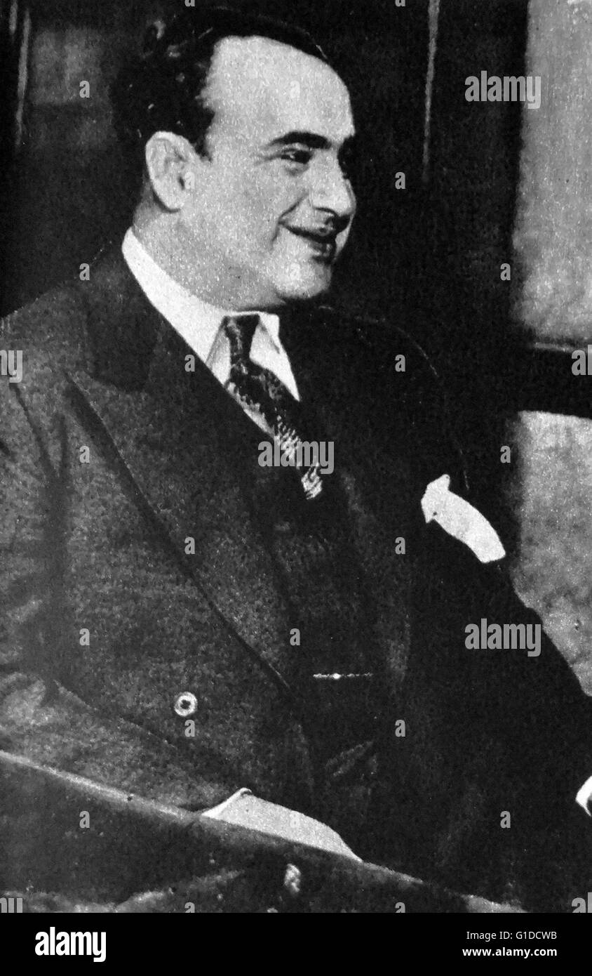 Stampa fotografica di Al Capone (1899-1947) un gangster americano durante il divieto era. In data xx secolo Foto Stock