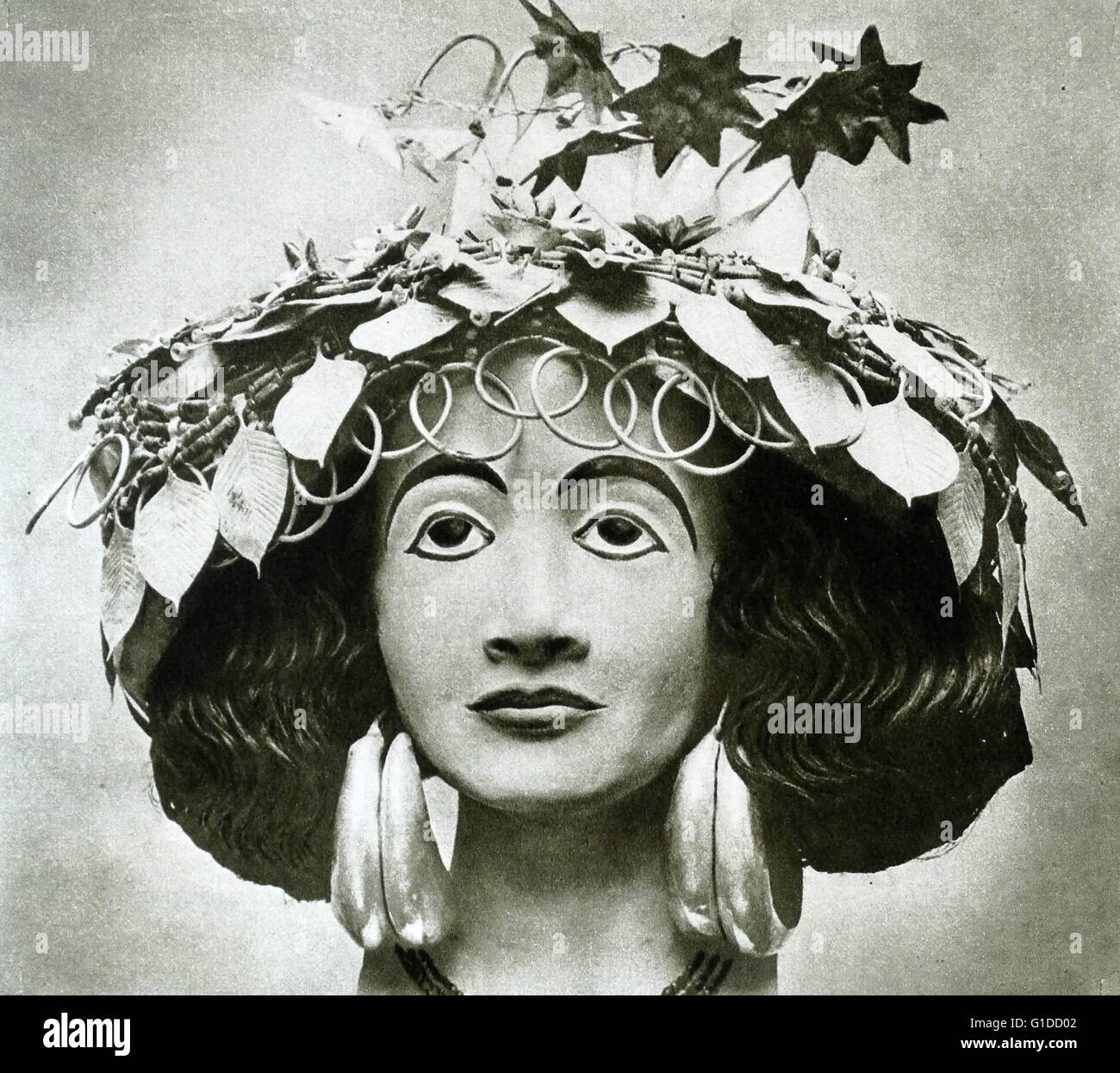 Sumerico corona funerari rinvenuti presso Ur; Mesopotamia; Iraq 1928 Foto Stock