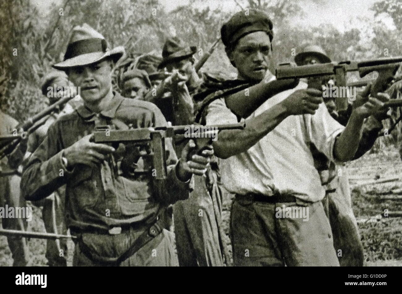 Nicaragua sperimentato la dittatura militare, dalla famiglia Somoza, che dominarono per 43 anni durante il XX secolo. La famiglia Somoza arrivò al potere come parte di un U.S.-patto ingegnerizzati in 1927 che prevedeva la formazione della Guardia Nacional per sostituire i marines che per lungo tempo aveva regnato nel paese. Foto Stock