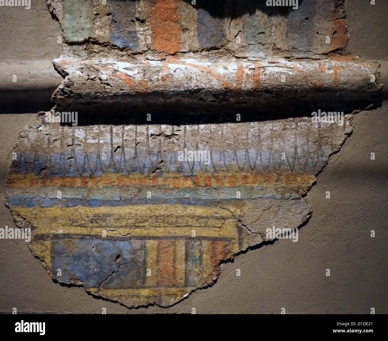 Frammenti di sole-essiccati mudbrick usati nell'antico Egitto. Datato xii secolo A.C. Foto Stock
