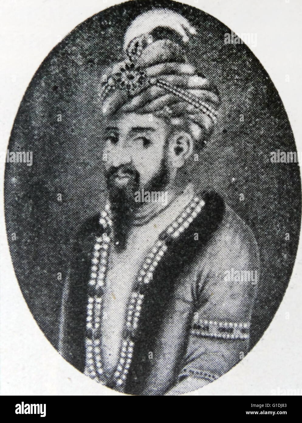 Humayun (1508 - 1556); secondo imperatore Mughal che hanno dominato il territorio in che cosa ora è l'Afghanistan, Pakistan e parti dell India del Nord dal 1531-1540 e di nuovo dal 1555-1556. Foto Stock