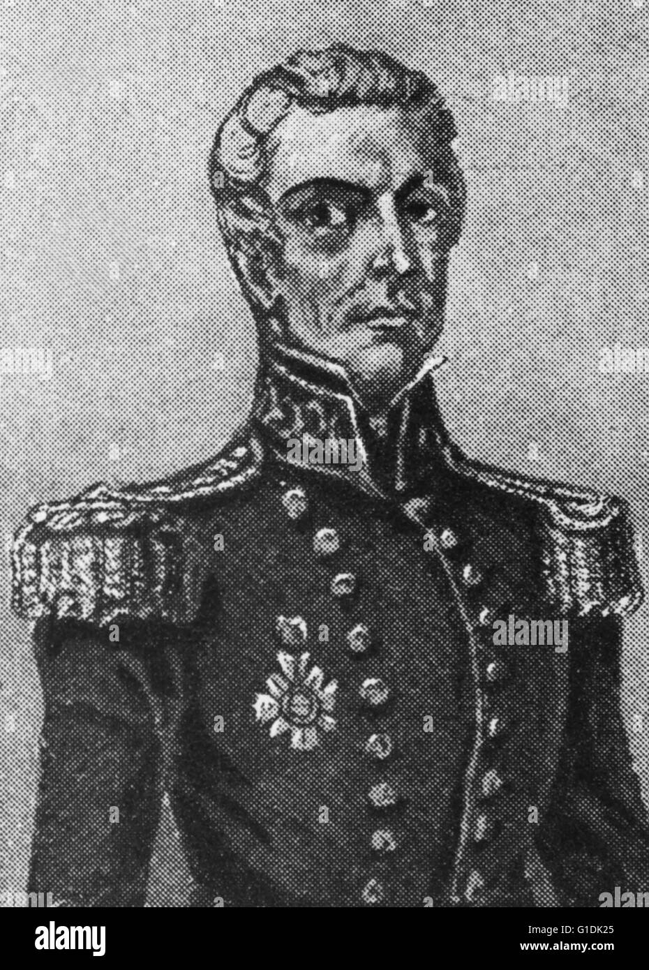Ritratto del maresciallo di campo Sir George Pollock, 1° Baronet (1786-1872) un'esercito indiano britannico officer. Datata del XIX secolo Foto Stock