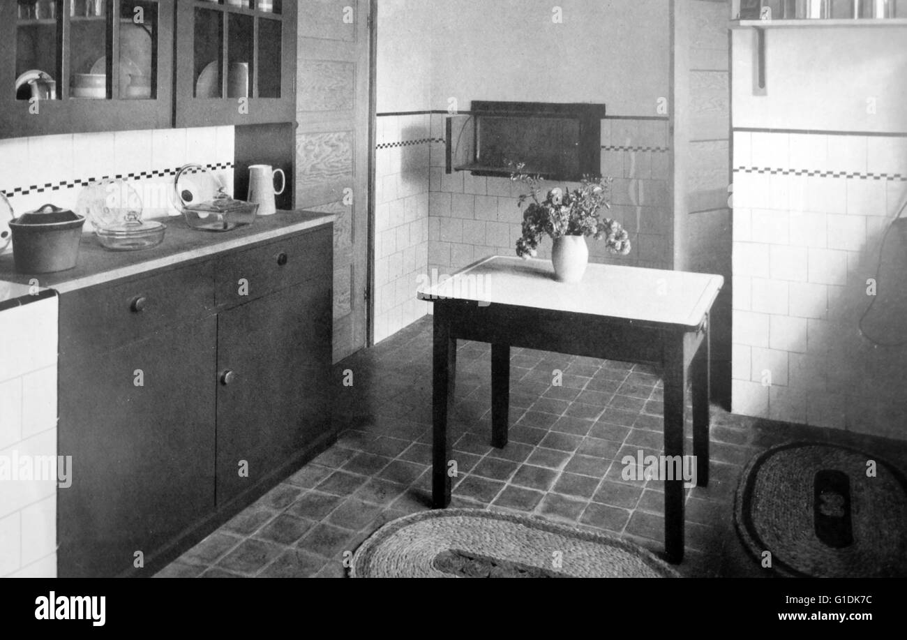 Fotografia di un tipico degli anni sessanta la cucina. In data xx secolo Foto Stock