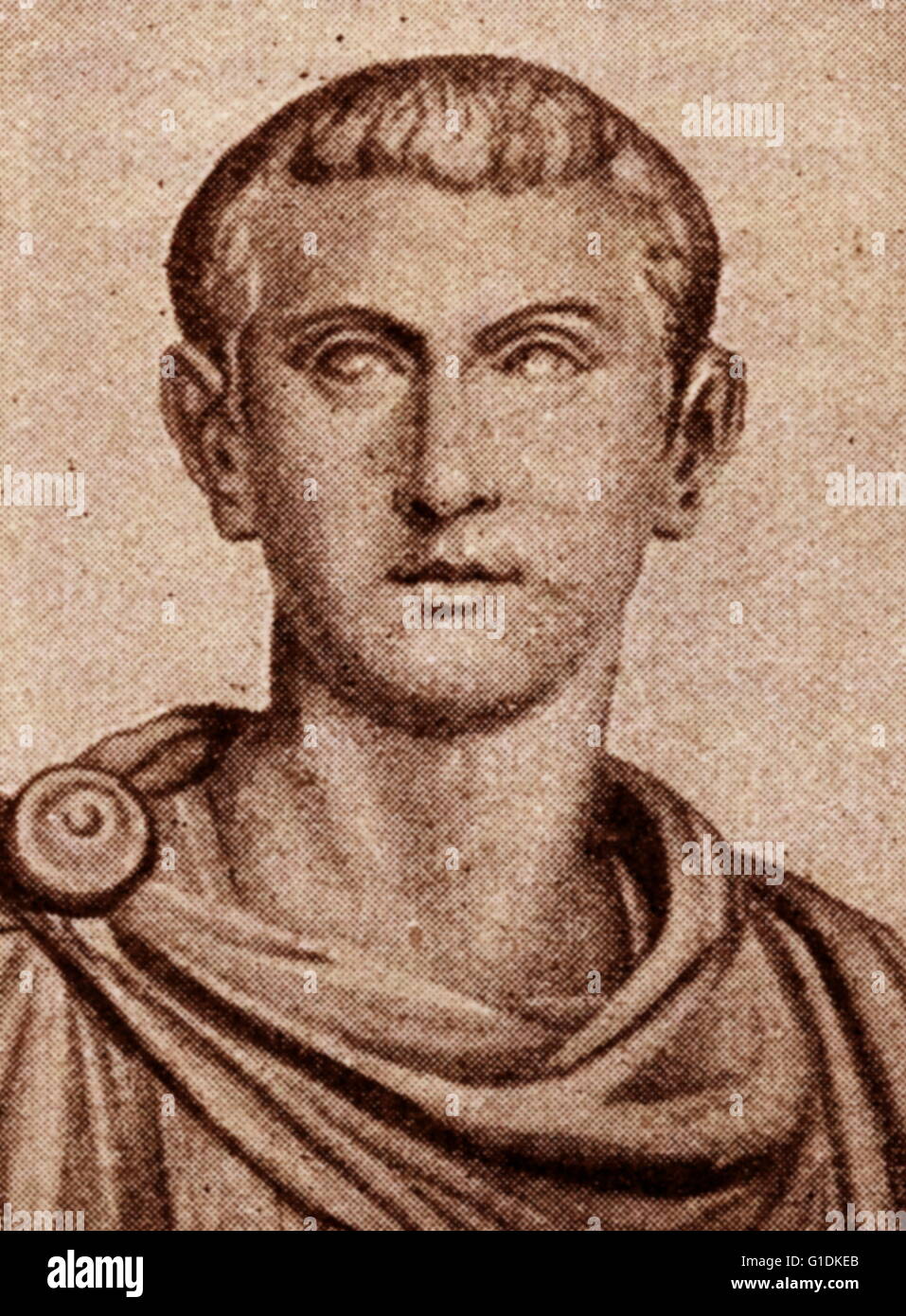 Busto di Gordiano II (192-238) imperatore romano. Foto Stock