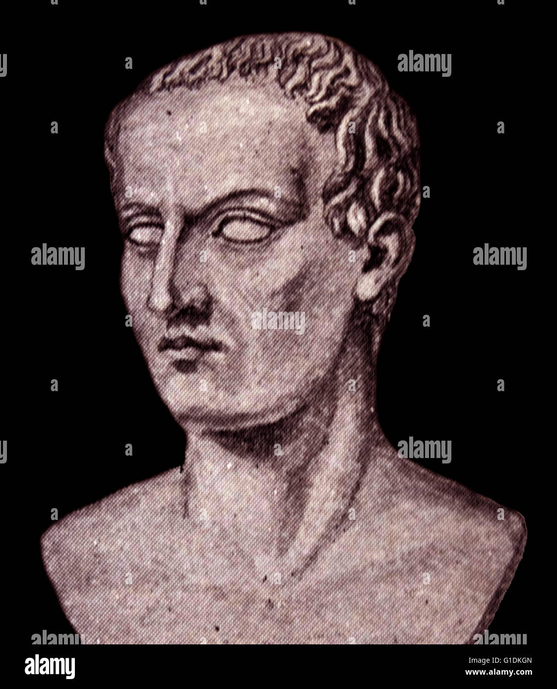 Busto di Lucio Cornelio Sulla Felix (138-78 a.C.) un generale romano e più. Foto Stock