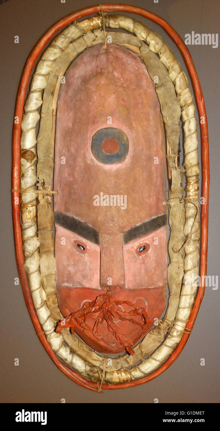 Maschere di Arctic utilizzato per rivelare la verità interiore di chi lo indossa, utilizzato dai sciamani. Datata del XIX secolo Foto Stock