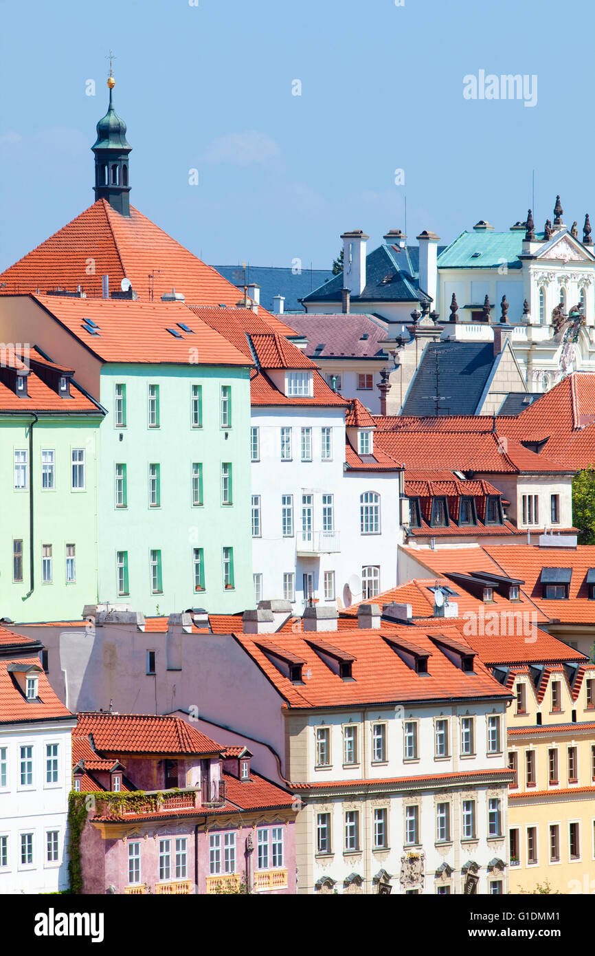 Repubblica Ceca Praga - pittoresche case di minore trimestre. Foto Stock