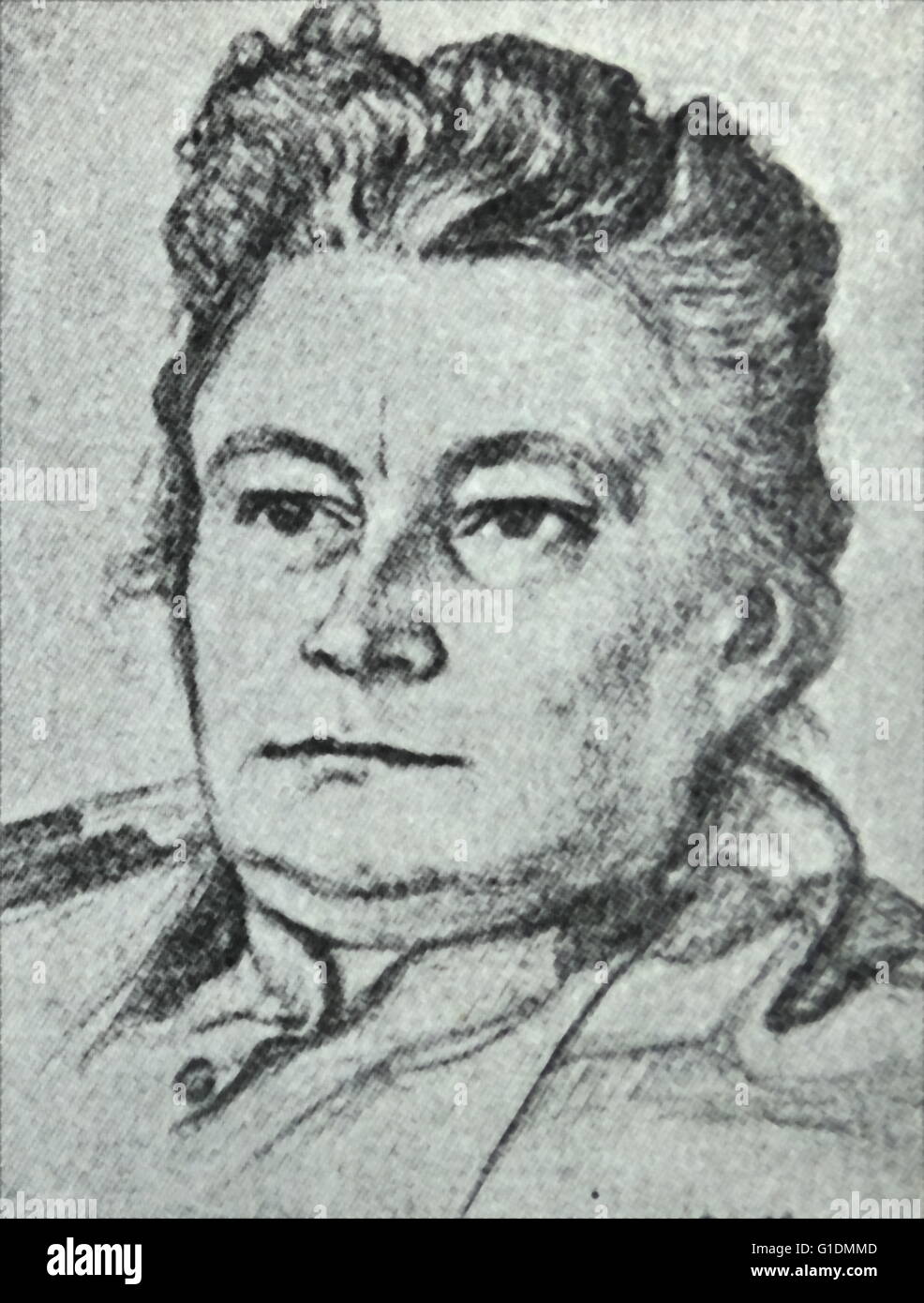 Ritratto di Minna Canth (1844-1897) finlandese di scrittrice e attivista sociale. Datata del XIX secolo Foto Stock