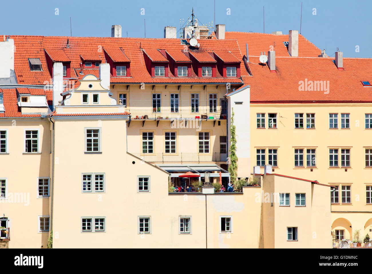 Repubblica Ceca Praga - pittoresche case di minore trimestre. Foto Stock