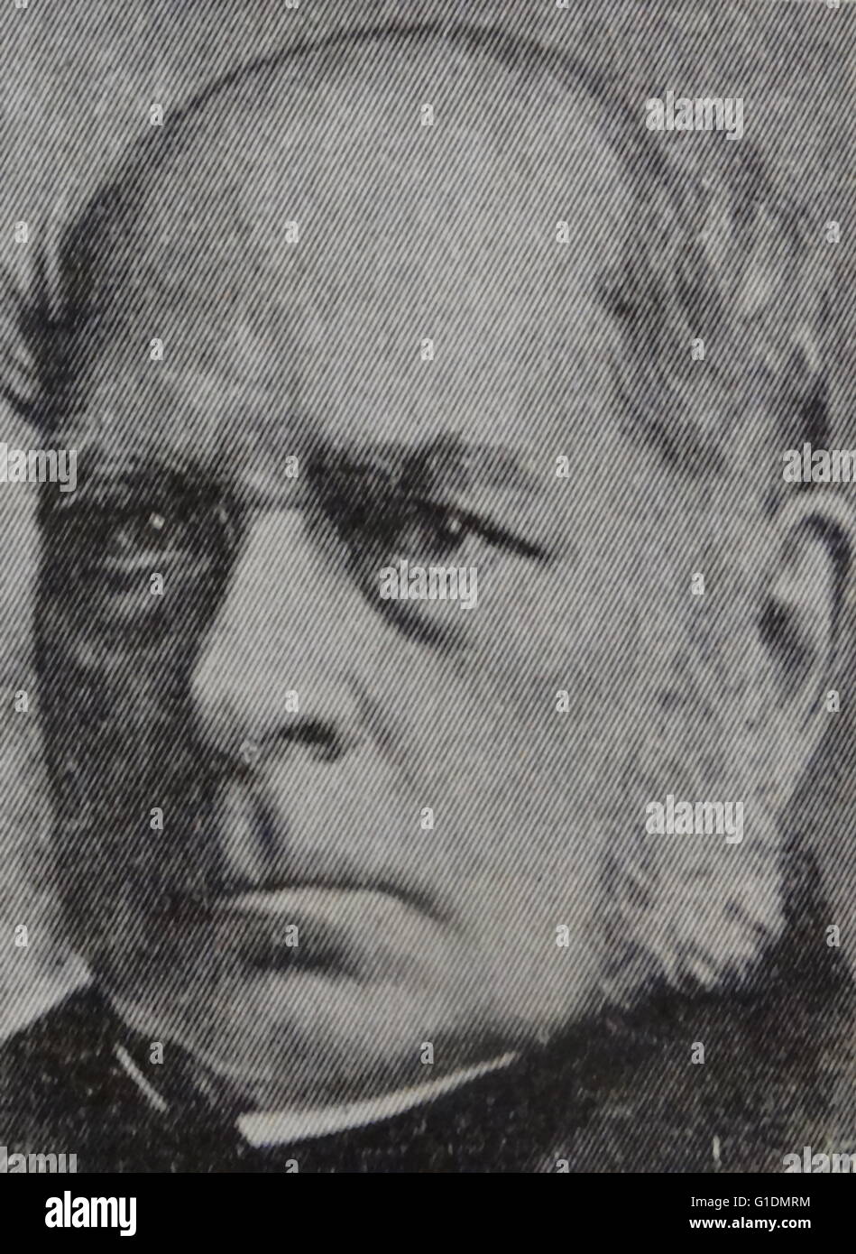 Ritratto di Sir Henry Bessemer (1813-1898) un inventore inglese. Datata del XIX secolo Foto Stock