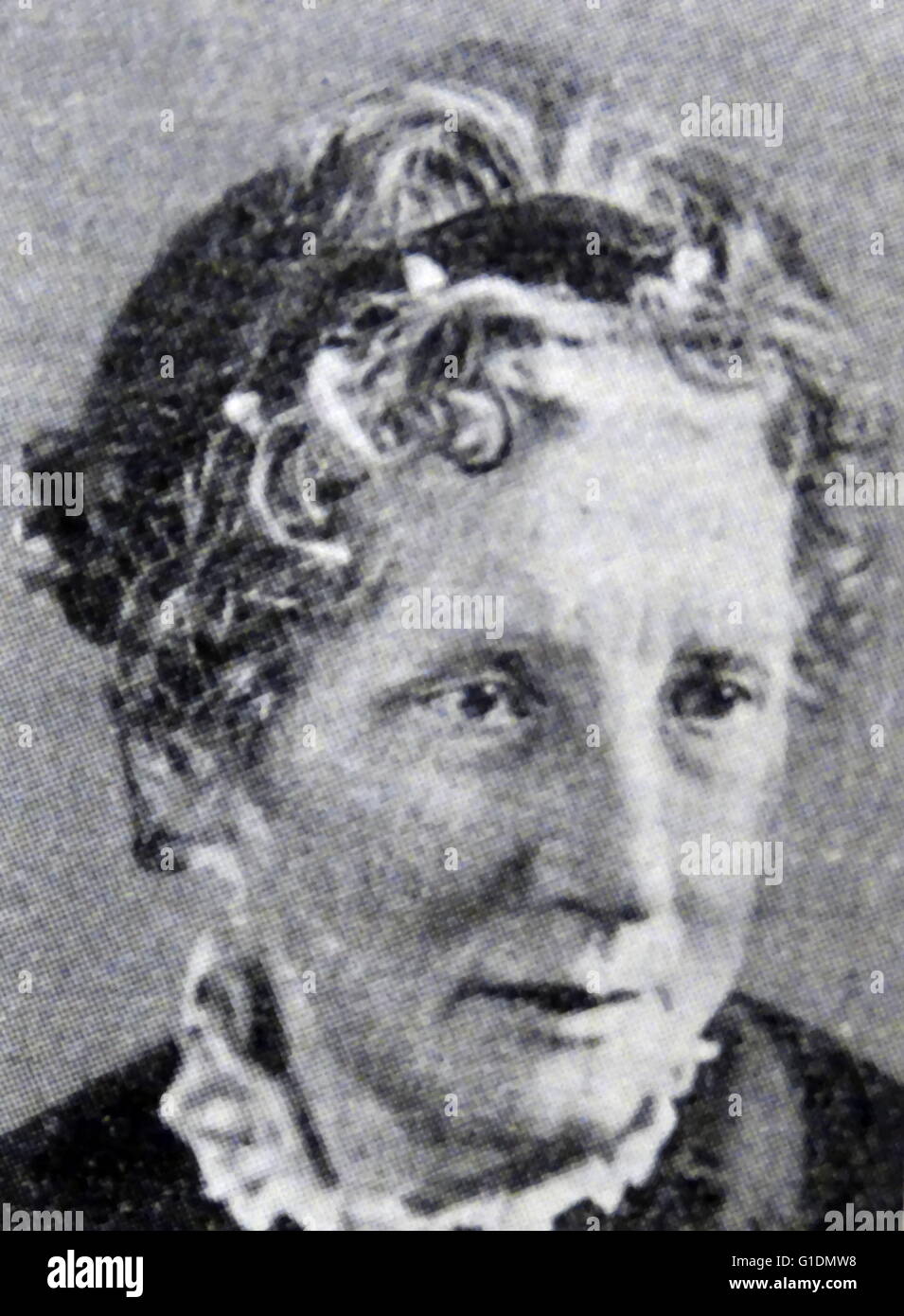 Ritratto di Harriet Beecher Stowe (1811-1896) un abolizionista americano e l'autore. Datata del XIX secolo Foto Stock