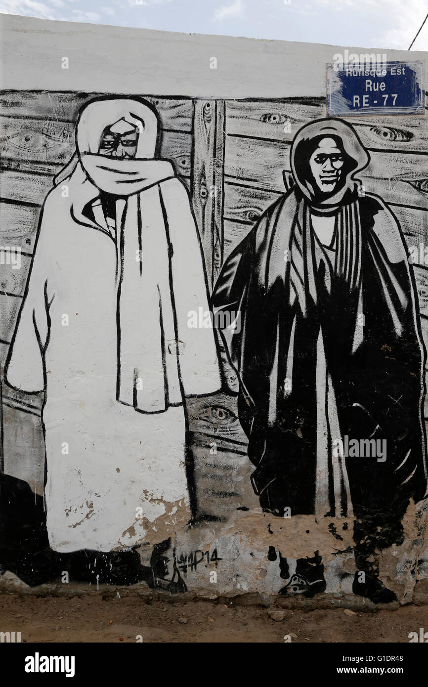 Islamica Mouride parete art. Foto Stock