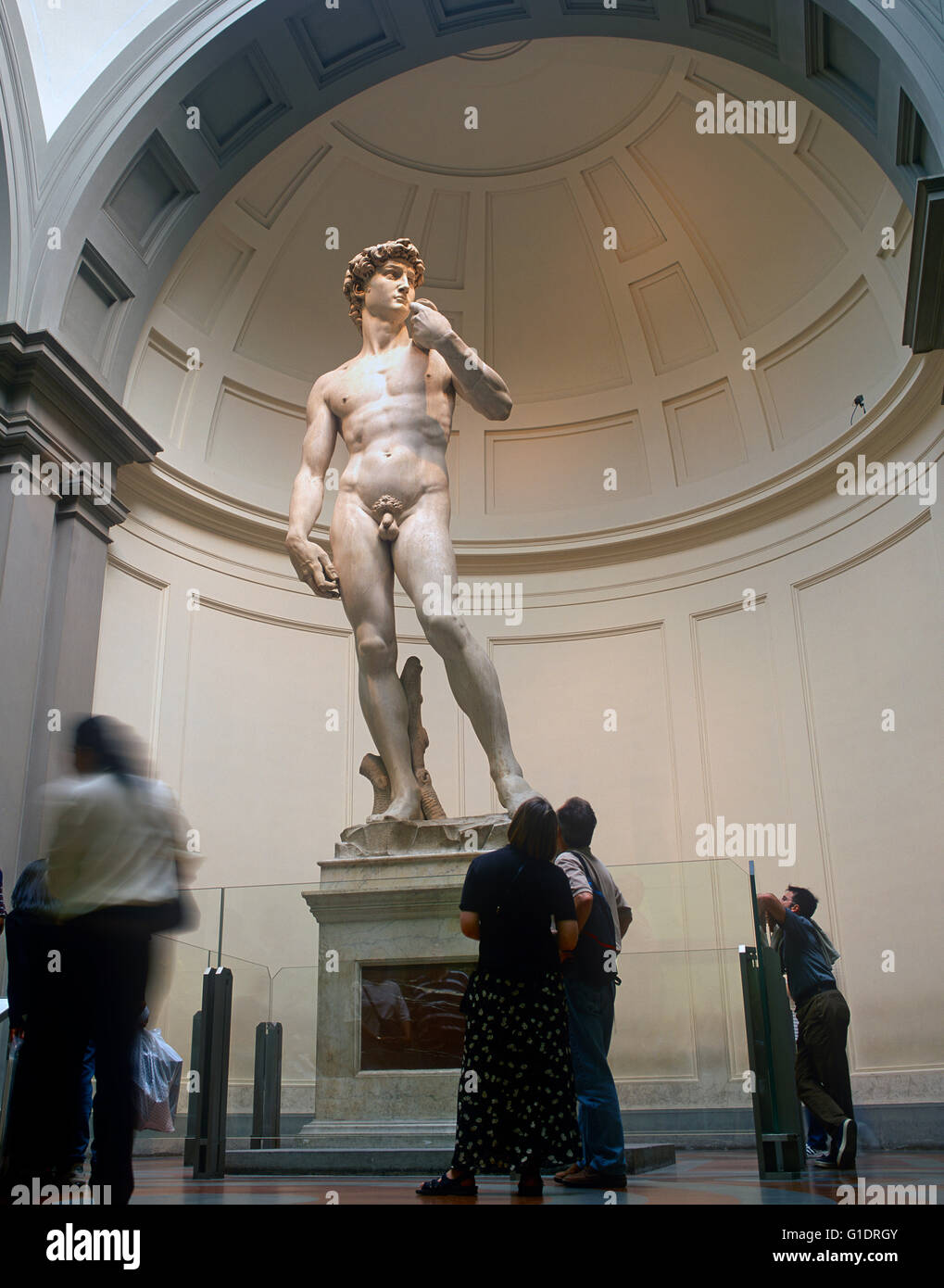Statua del David di Michelangelo nella Galleria dell'Accademia, Firenze, Toscana, Italia Foto Stock