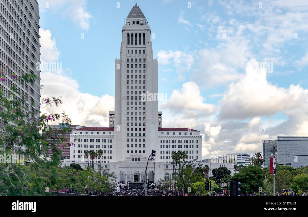 City Hall di Los Angeles, CA, Stati Uniti d'America Foto Stock