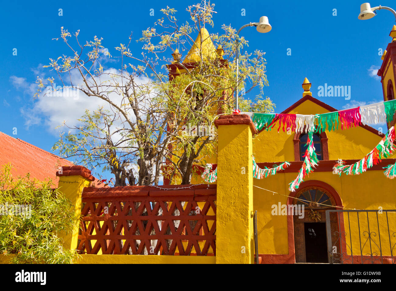 Parroquia de Nuestra Señora de Guadalupe, parrocchia di Nostra Signora di Guadalupe a El Triunfo, Baja California Sur, Messico Foto Stock