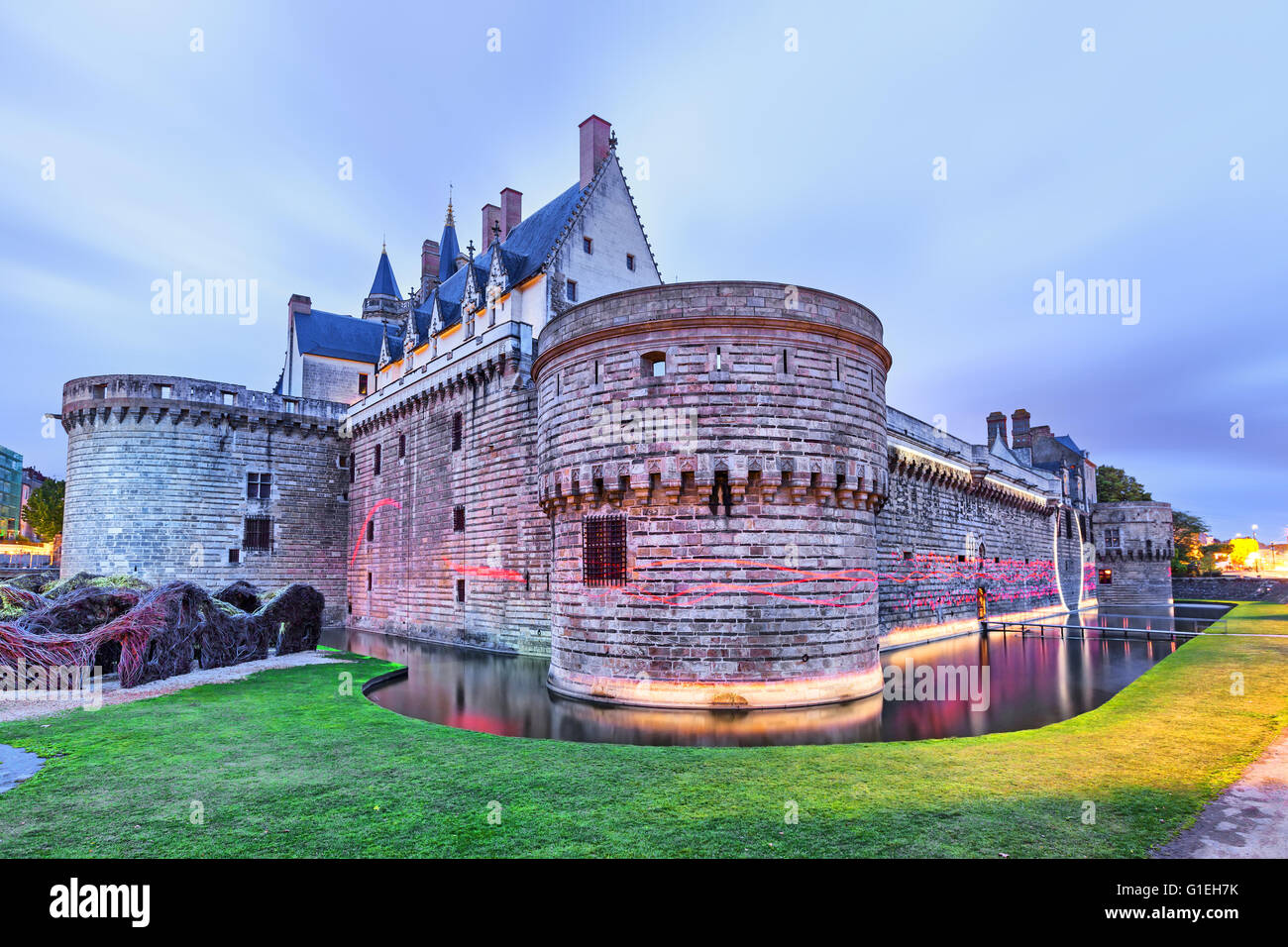 Château des Ducs de Bretagne a Nantes, Francia Foto Stock
