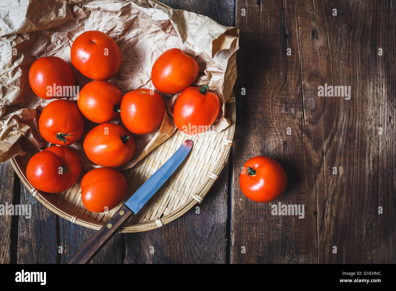 Pomodori rossi Foto Stock