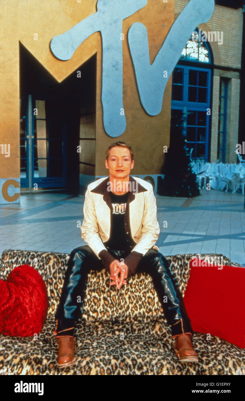 Musiksender MTV: Kimsy Moderatorin von Reichschach, 1990er Jahre Foto Stock
