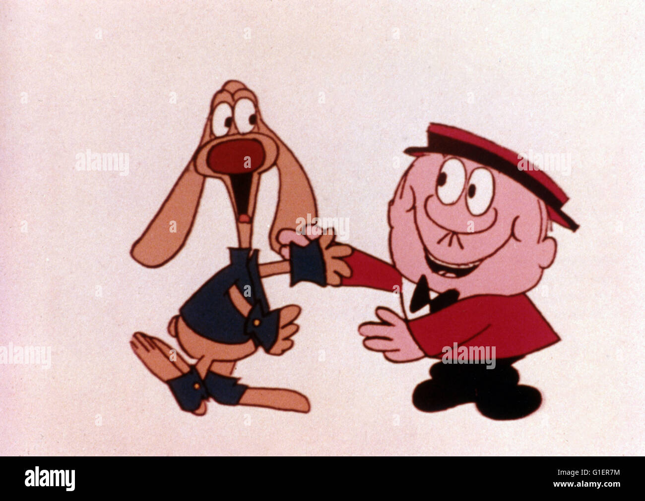 Il signor Rossi, aka: Herr Rossi, Zeichentrickserie; Italien 1960 - 1974, Herr Rossi und sein Hund Gaston Foto Stock