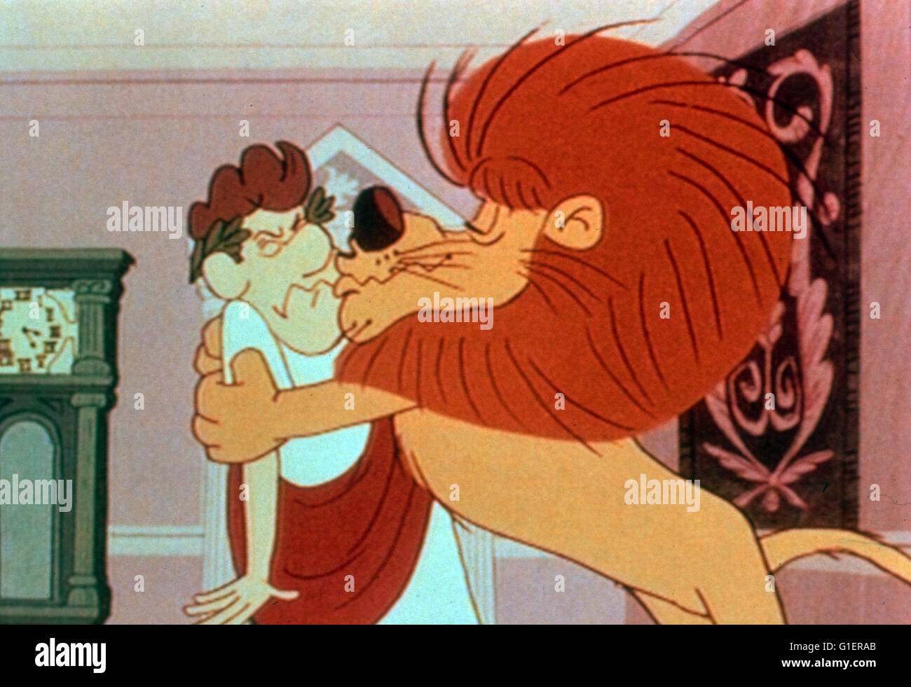 Il Roman Holidays, aka: Die verrückten vacanze, Zeichentrickserie, USA 1972, Gus Holiday und Löwe Bruto Foto Stock