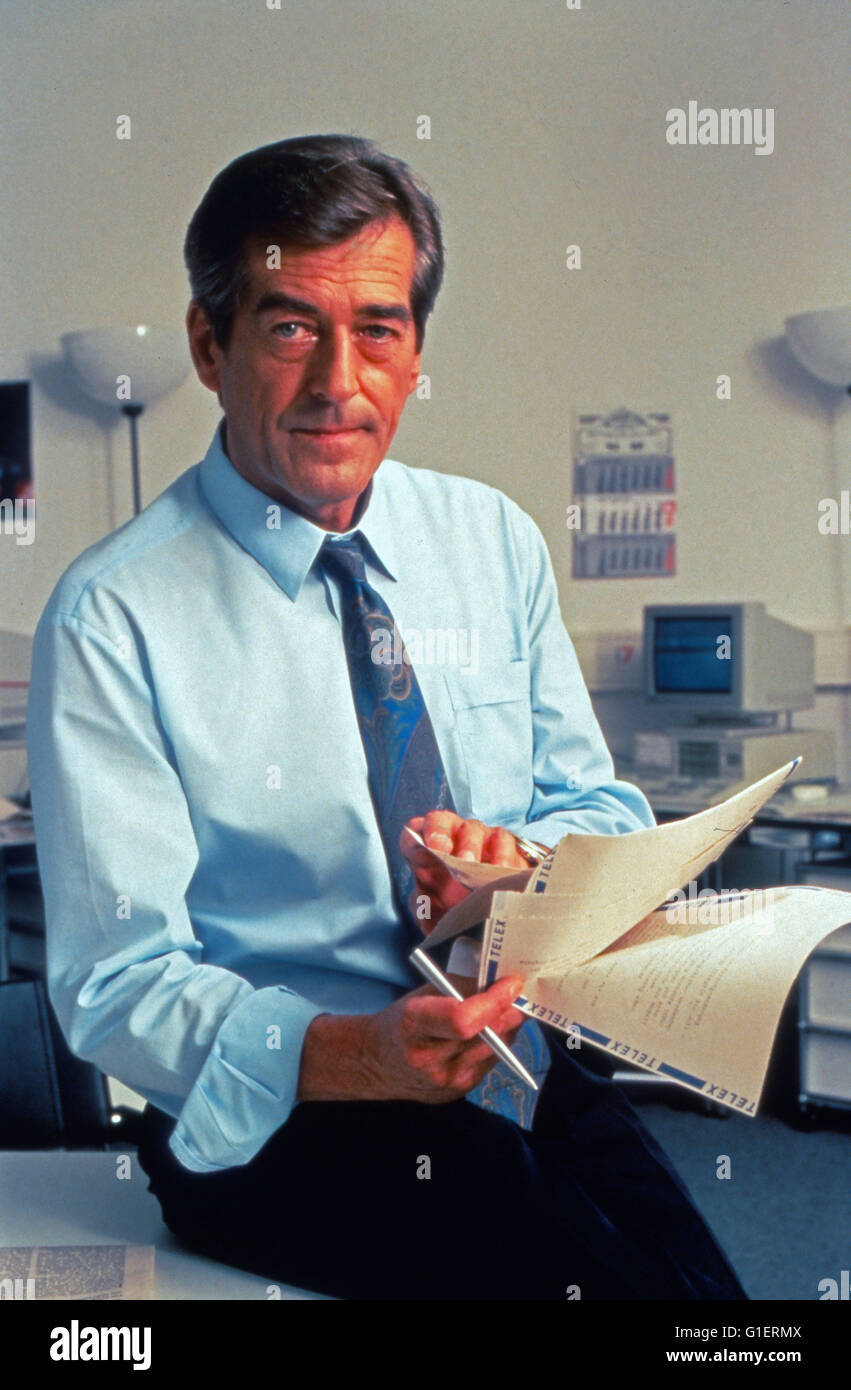 Jan Fromm, Nachrichtenmoderator beim Privatsender Pro7, Deutschland 1990er Jahre. Foto Stock