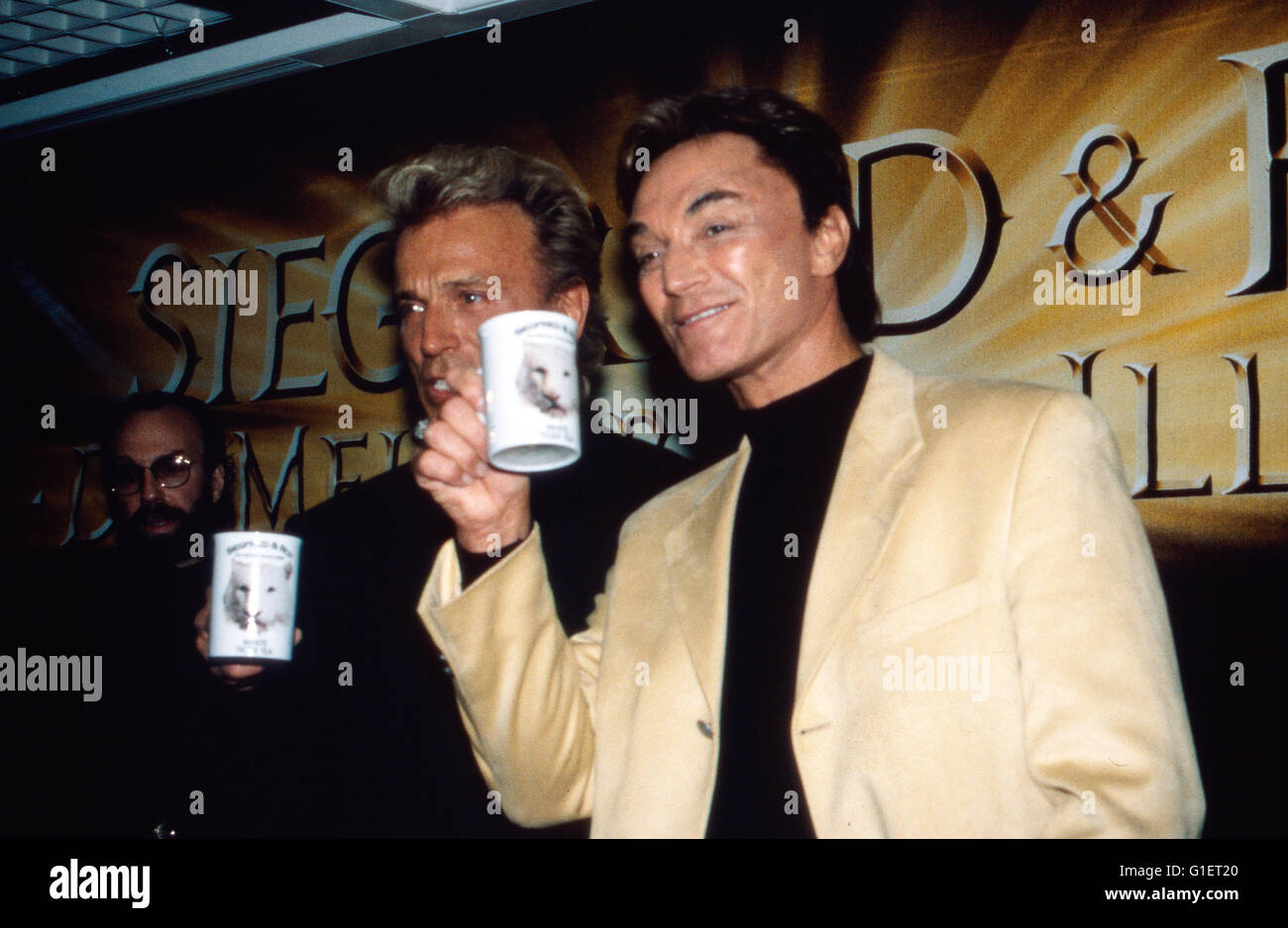 Die beiden deutsch amerikanischen Magier Siegfried und Roy, 1990er Jahre. American tedesco maghi Siegfried e Roy, 1990s. Foto Stock