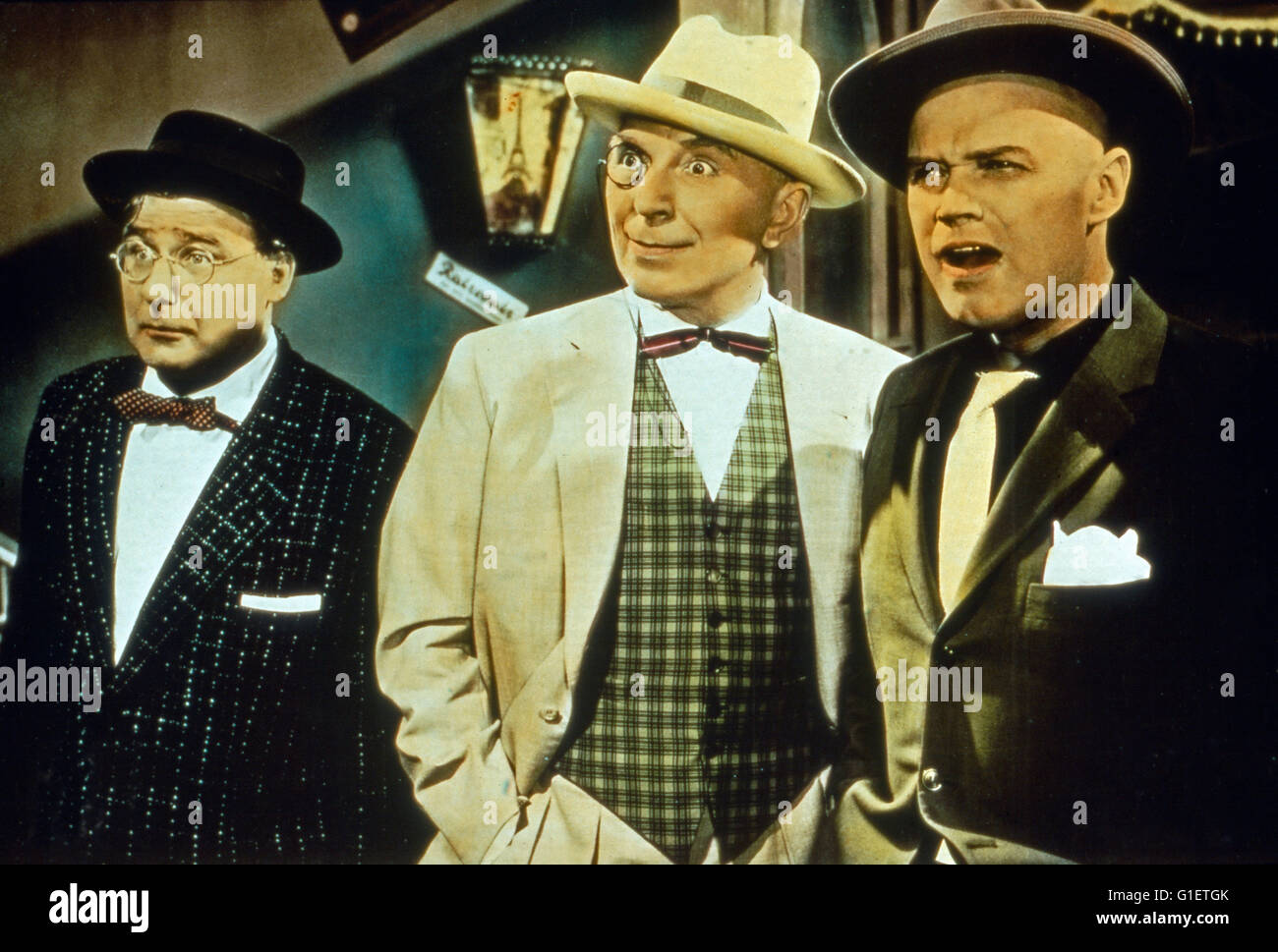 Drei Mann auf einem Pferd, Deutschland 1957, Regie: Kurt Meisel, Darsteller: (v. l.) Walter Gross, Theo Lingen, Walter Giller Foto Stock