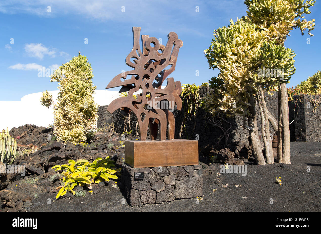" El Triunfador' scultura, Fundación César Manrique, Taro de Tahíche, Lanzarote, Isole canarie, Spagna Foto Stock