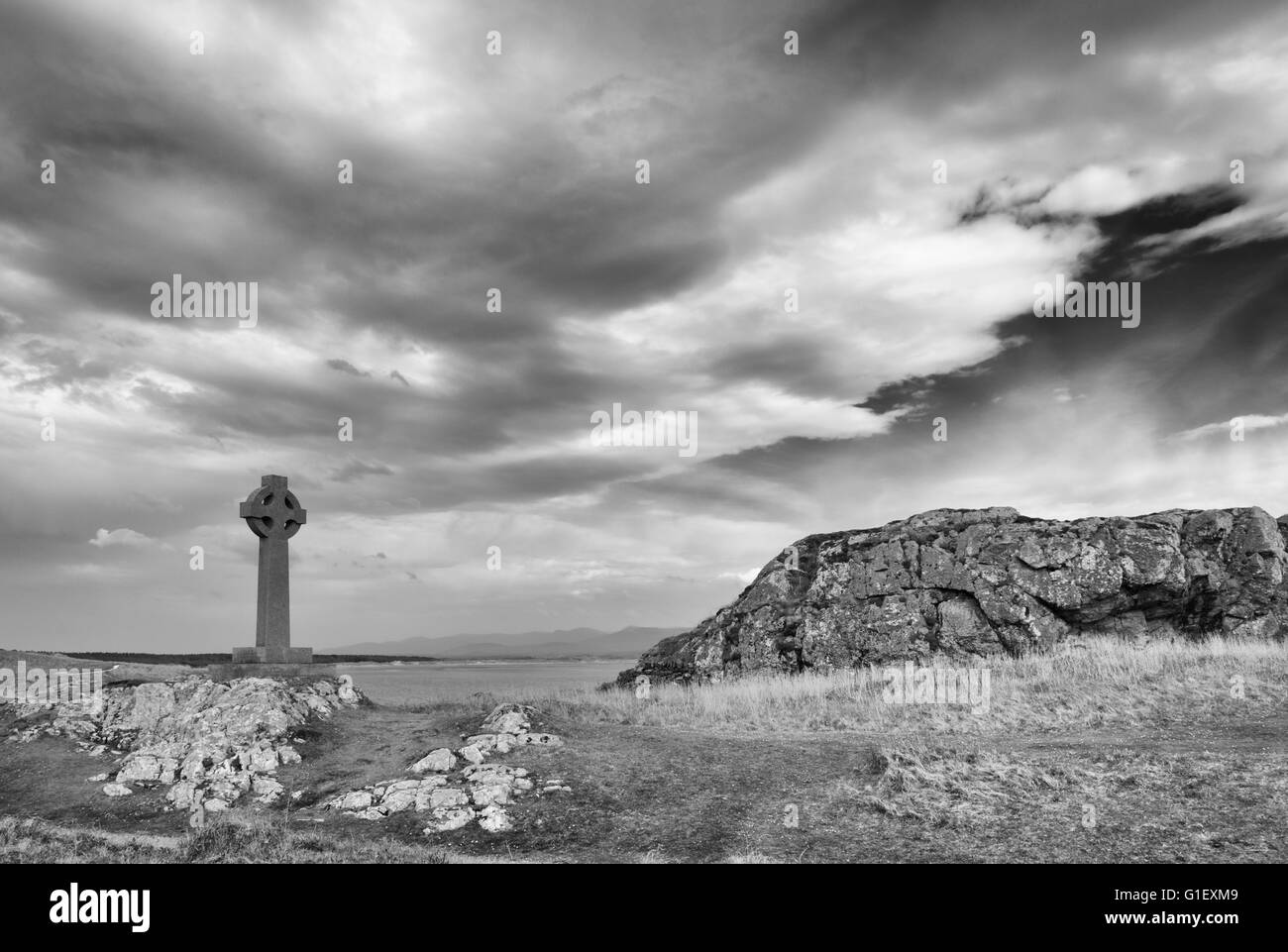 Punto Penmon faro sull'isola di Anglesey, Galles Foto Stock