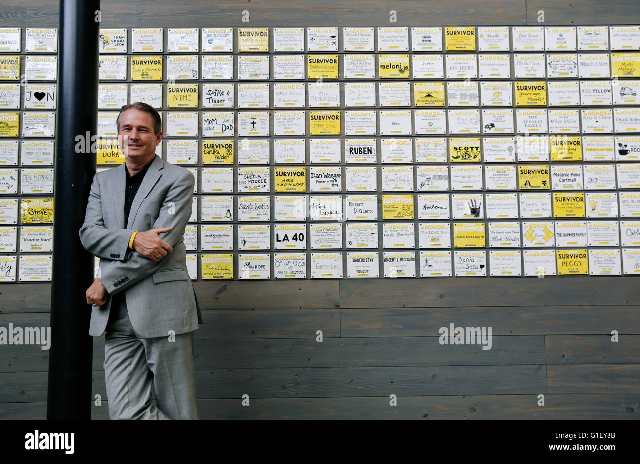 Greg Lee, presidente della Fondazione LIVESTRONG in Austin, Texas. Foto Stock
