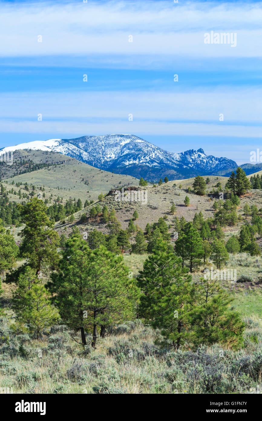 Sleeping Giant mountain e colline nei pressi di Helena, Montana Foto Stock