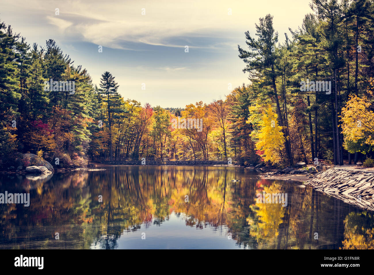 I colori della Nuova Inghilterra Foto Stock