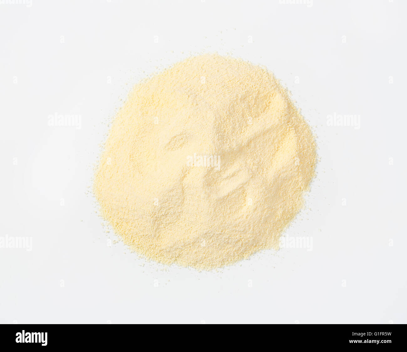 Cumulo di semola di grano duro farina Foto Stock