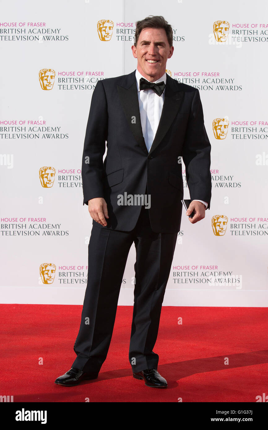 Londra, Regno Unito. 8 maggio 2016. Il comico Rob Brydon. Tappeto rosso arrivi della celebrità per la House of Fraser British Academy Awards televisivo presso la Royal Festival Hall. Foto Stock