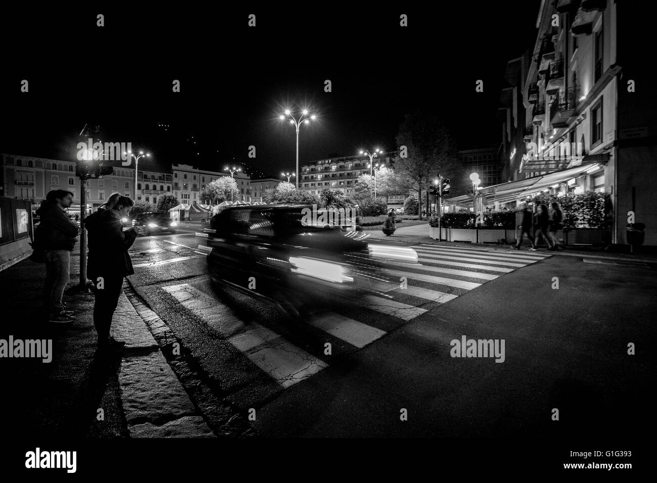 L'Italia, Como, attraversamento pedonale Foto Stock