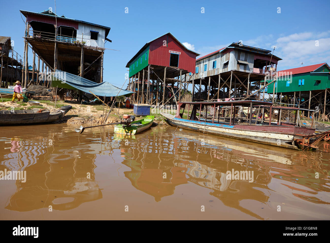 Villaggio galleggiante di Kompong Phluk, Siem Reap, Cambogia Foto stock -  Alamy