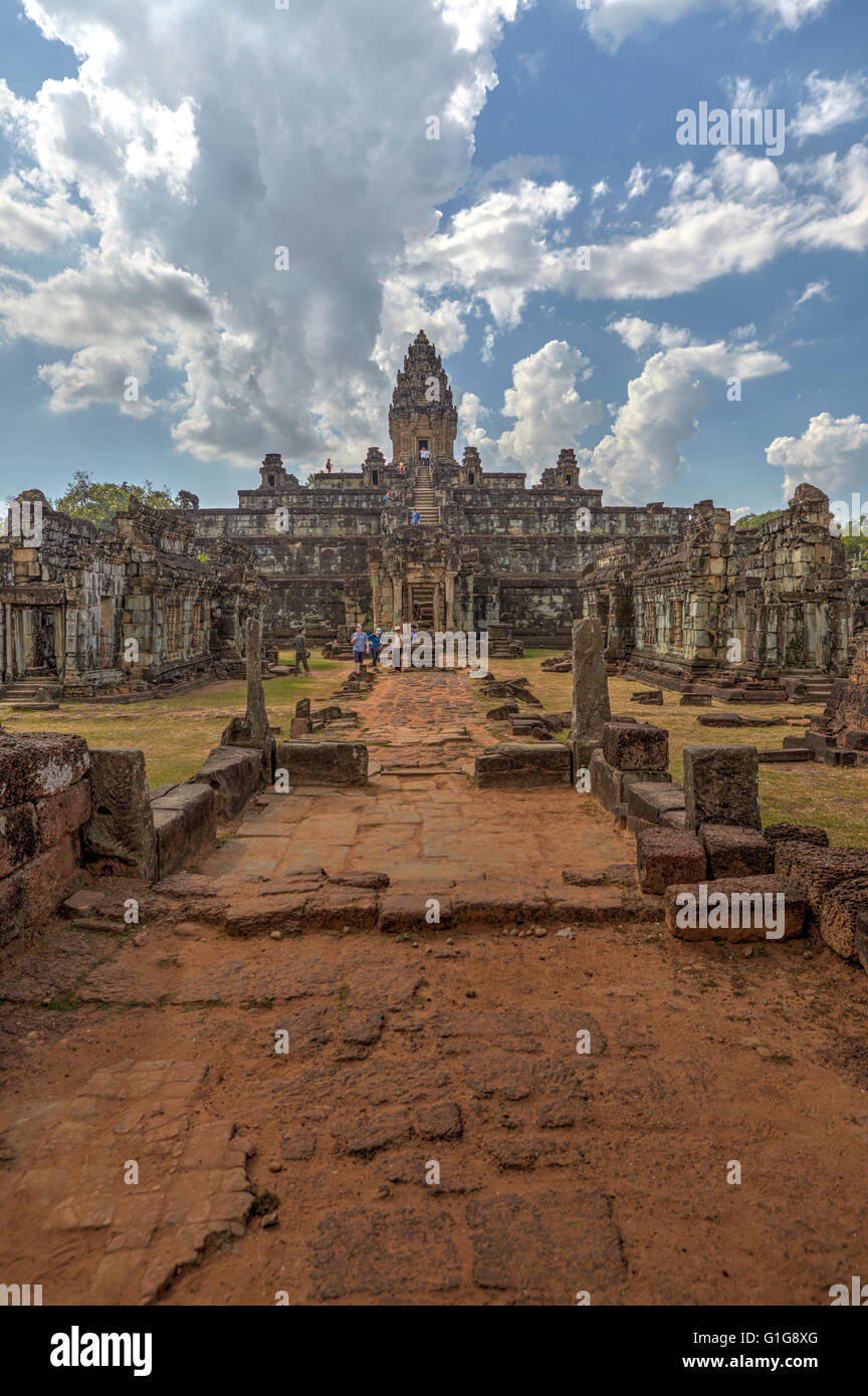 Prasat tempio Bakong, Siem Reap, Cambogia Foto Stock