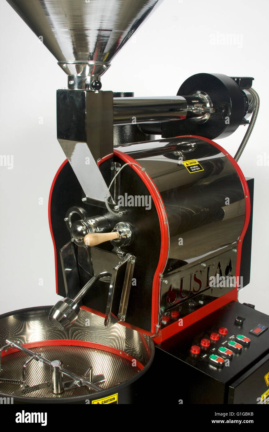 L'Usta industriale di torrefazione di caffè macchina Foto Stock