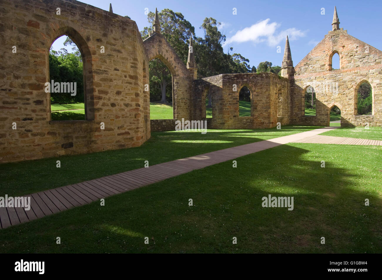 Port Arthur colonia penale, chiesa, Tasmania, Australia Foto Stock