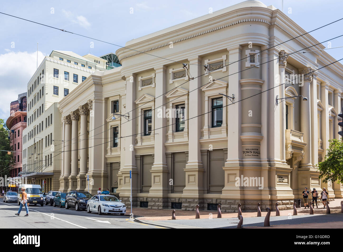 Wellington, Nuova Zelanda, 2016. 20 febbraio: Wellington Town Hall Foto Stock