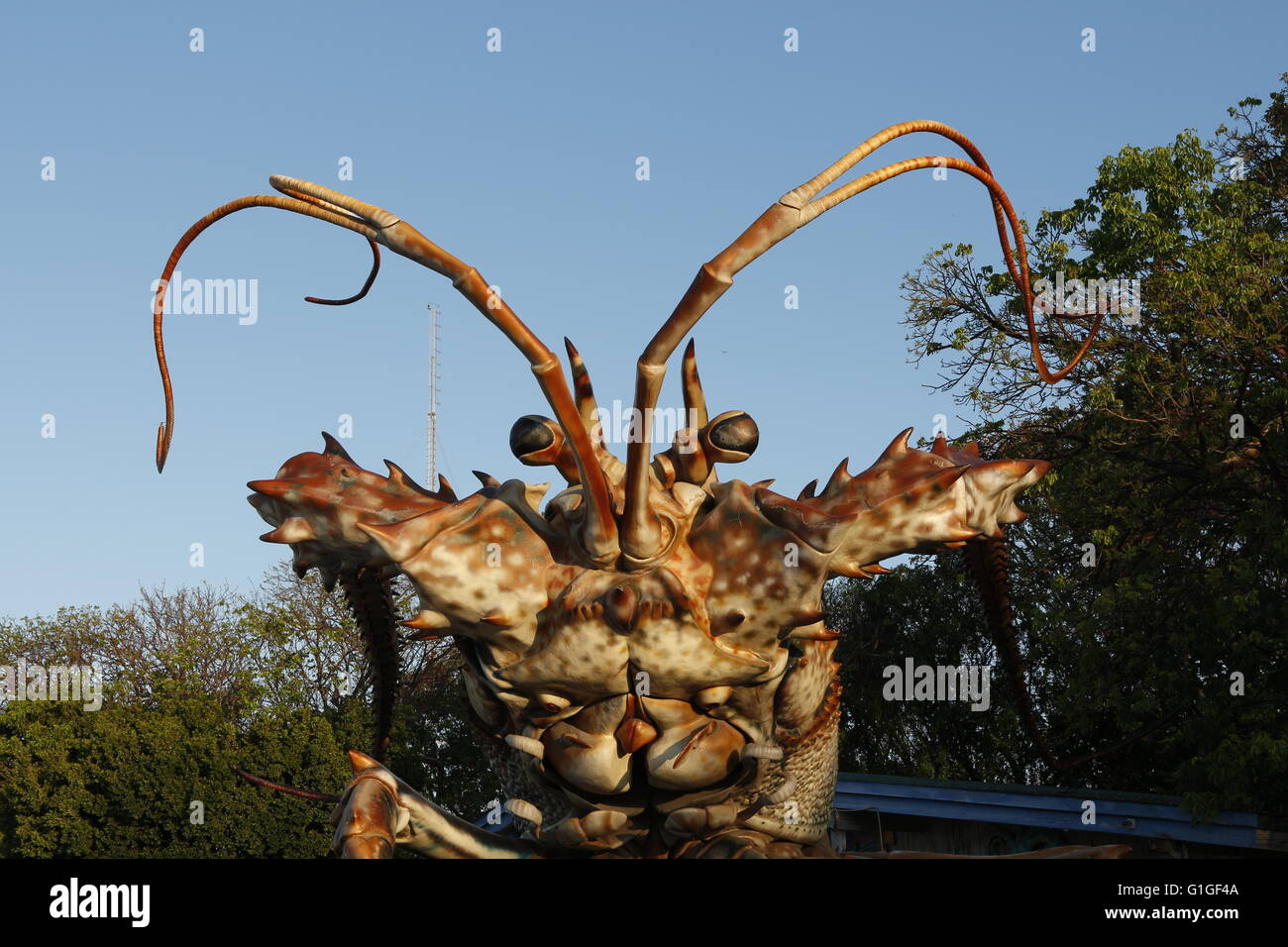 Il leggendario aragosta gigante statua in Islamorada, Florida Keys Foto Stock