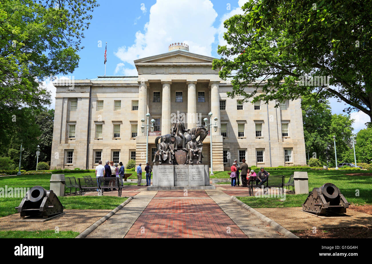Raleigh, North Carolina. State Capitol, downtown. Foto Stock