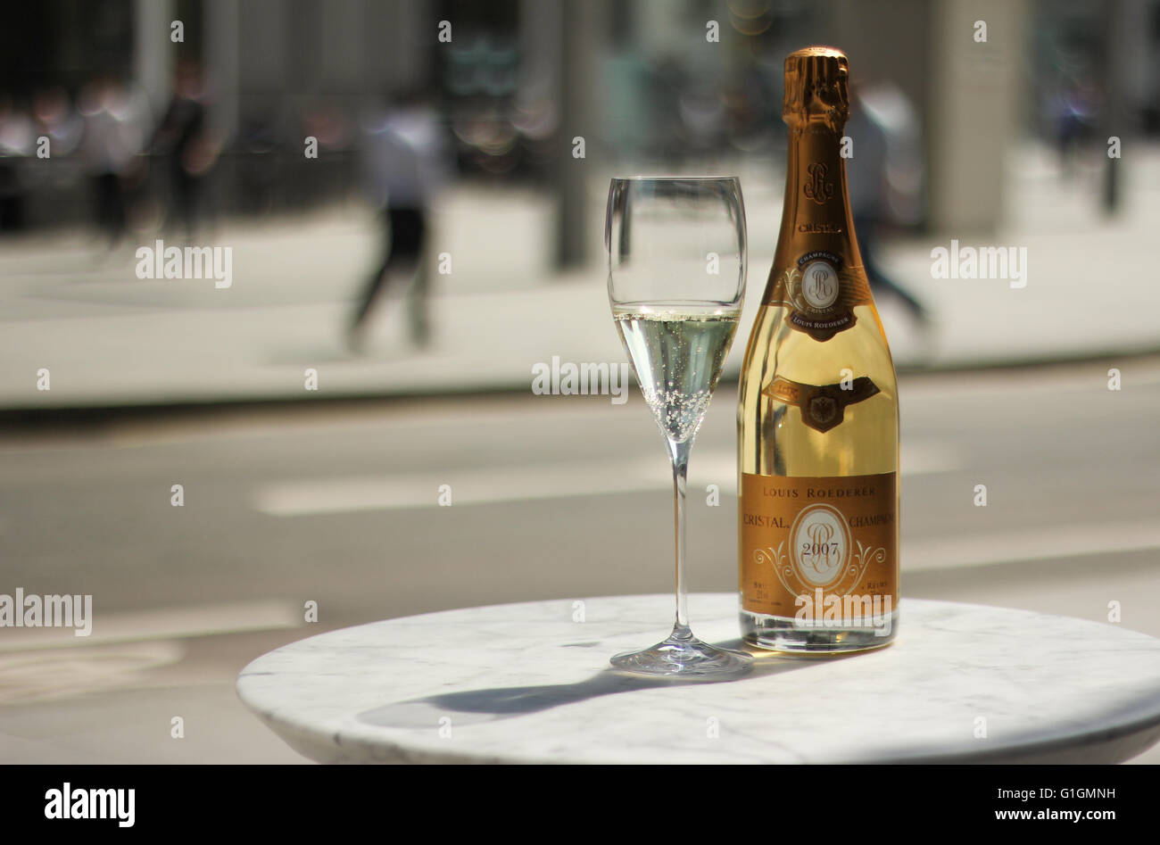 Cristal Champagne Londra Centrale Foto Stock