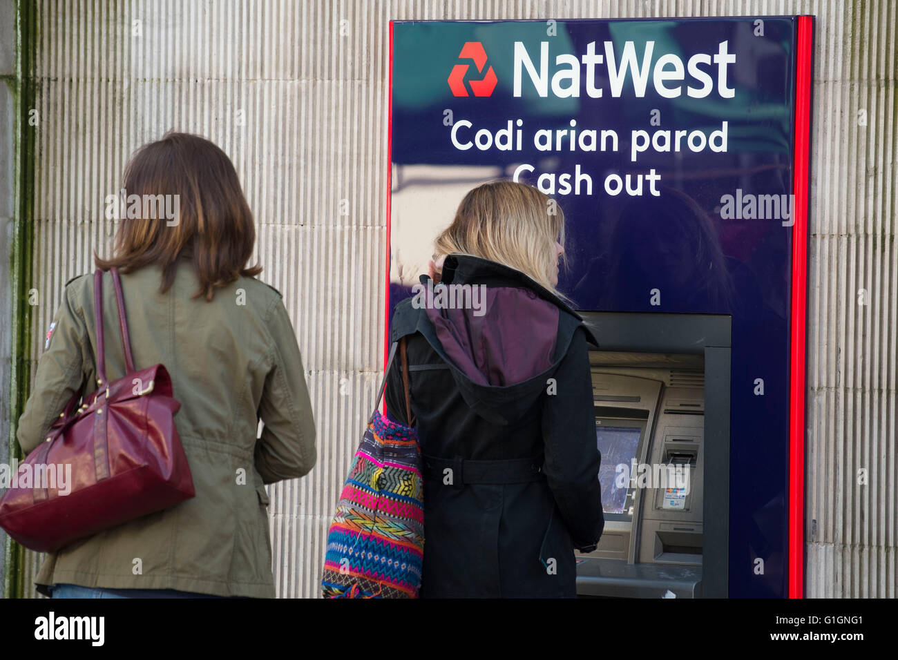Natwest Bank bancomat (ATM). Foto Stock